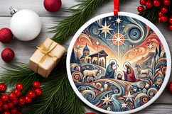 Round Christmass Ornament PNG Product Image 2