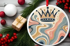 Round Christmas Ornament Sublimation|Clipart Product Image 1