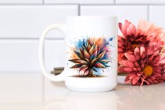 Abstract Watercolor Stained Lobelia Clipart Product Image 2