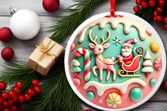 Round Christmas Ornament Sublimation|Clipart Product Image 2