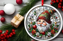 Round Christmas Ornament Sublimation|Clipart Product Image 2