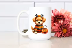 Cute Baby Dog Halloween Drawing | Sublimation Clipart Product Image 2