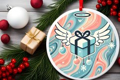 Round Christmas Ornament Sublimation|Clipart Product Image 2