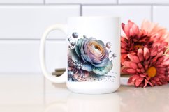 Abstract Pastel Glossy Ranunculus with Inserts | Clipart Product Image 2