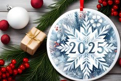 Round Christmas Ornament Sublimation|Clipart Product Image 2