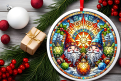 Round Christmass Ornament PNG Product Image 2