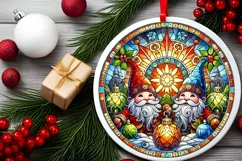 Round Christmas Ornament Sublimation|Clipart Product Image 1