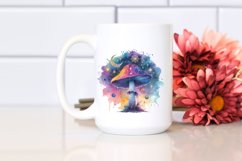Colorful Magical Celestial Mushroom Splash Clipart Product Image 2