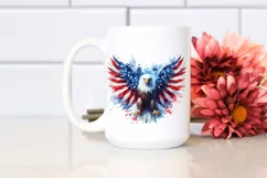 Watercolor Patriotic Bald Eagle | USA Flag Collors | Product Image 2