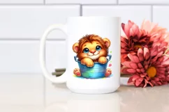 Cute Colorful Baby Lion Clipart Product Image 2