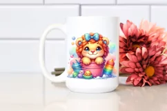 Cute Colorful Baby Lion Clipart Product Image 2