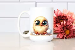 Funny Baby Chicken with Popping Eyes PNG Product Image 2