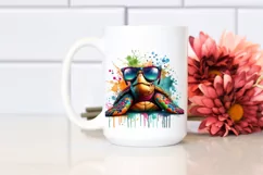 Quirky and Colorful Artistic Style Turtle | Clipart Product Image 2