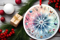 Round Christmas Ornament Sublimation|Clipart Product Image 2