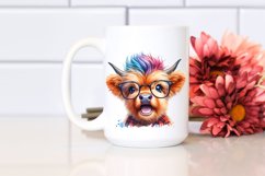 Excited Highland Cow PNG Product Image 2