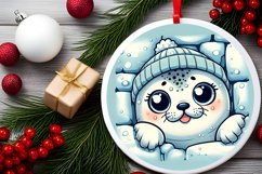 Round Christmas Ornament Sublimation|Clipart Product Image 2