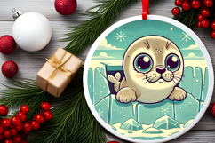 Round Christmass Ornament PNG Product Image 2