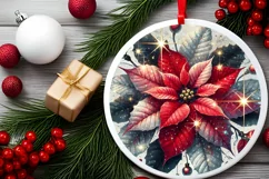Round Christmas Ornament Sublimation|Clipart Product Image 1