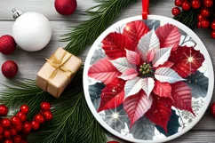 Round Christmas Ornament Sublimation|Clipart Product Image 1