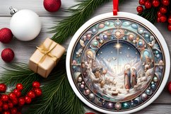 Round Christmas Ornament Sublimation|Clipart Product Image 2