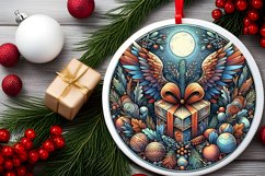 Round Christmas Ornament Sublimation|Clipart Product Image 2