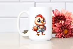 Funny Baby Rooster with Beachwear Clipart Product Image 2