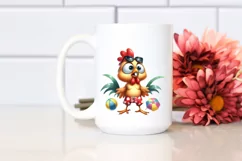 Funny Baby Rooster with Beachwear Clipart Product Image 2