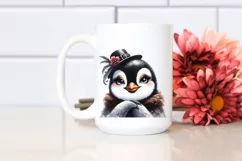 Funny Penguin Portrait Detailed Look | Sublimation Clipart Product Image 2
