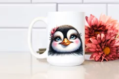 Funny Penguin Portrait Detailed Look | Sublimation Clipart Product Image 2