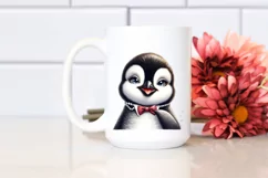 Funny Penguin Portrait Detailed Look | Sublimation Clipart Product Image 2
