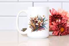 Abstract Pastel Wooden Freesia with Small Inserts | Clipart Product Image 2