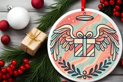 Round Christmas Ornament Sublimation|Clipart Product Image 1