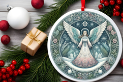 Round Christmass Ornament PNG Product Image 2