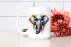 Quirky and Fun Elephant with Colorful Style | Clipart Product Image 2