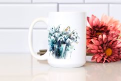 Abstract Watercolor with Snowdrop | Sublimation Clipart Product Image 2