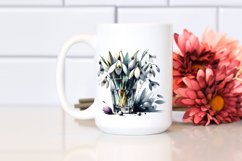 Abstract Watercolor with Snowdrop | Sublimation Clipart Product Image 2