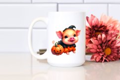 Vibrant Baby Pig for Halloween | Sublimation | Clipart Product Image 2