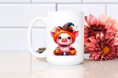 Vibrant Baby Pig for Halloween | Sublimation | Clipart Product Image 2