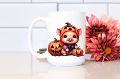 Vibrant Baby Pig for Halloween | Sublimation | Clipart Product Image 2