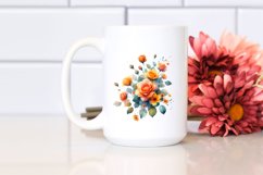 Abstract Orange Roses Sublimation Clipart Product Image 2