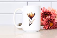 Abstract Wooden Stained Crocus Watercolor Splash Product Image 2