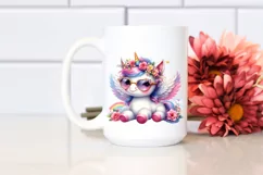 Cute Sunglasses Baby Unicorn | Clipart Product Image 2
