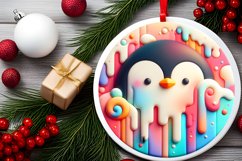 Round Christmas Ornament Sublimation|Clipart Product Image 2