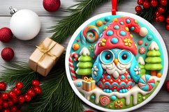 Round Christmas Ornament Sublimation|Clipart Product Image 1