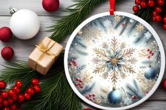 Round Christmas Ornament Sublimation|Clipart Product Image 2