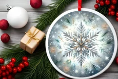 Round Christmas Ornament Sublimation|Clipart Product Image 2