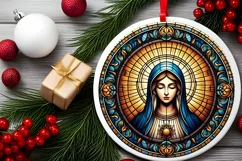 Round Christmas Ornament Sublimation|Clipart Product Image 2