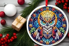 Round Christmas Ornament Sublimation|Clipart Product Image 1