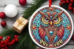 Round Christmas Ornament Sublimation|Clipart Product Image 1