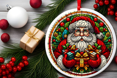 Round Christmass Ornament PNG Product Image 2